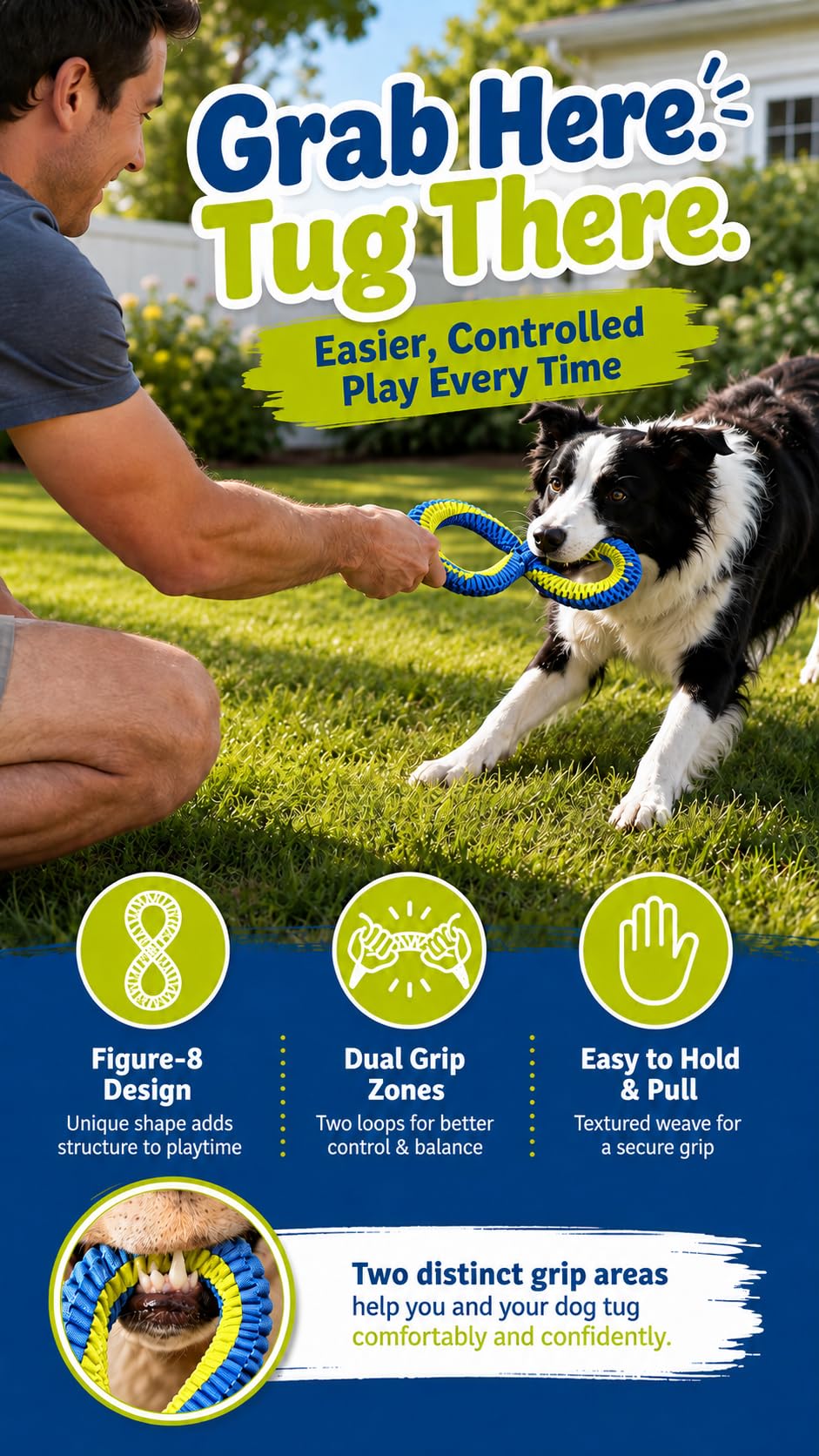 Figure-8 Textured Dog Tug Toy