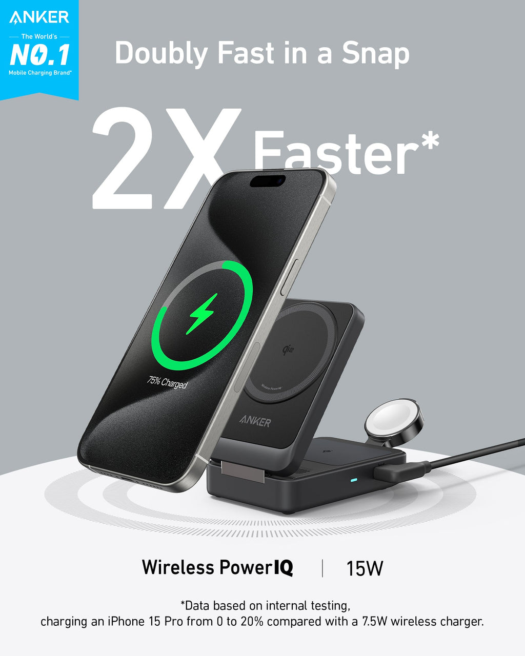 Anker MagGo 3-in-1 Foldable Wireless Charging Station