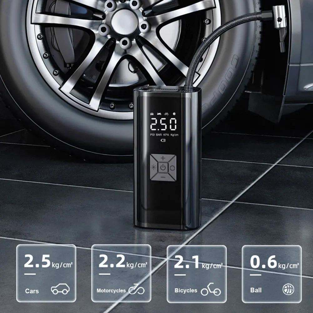 6000mAh Cordless Tire Inflator – 150 PSI
