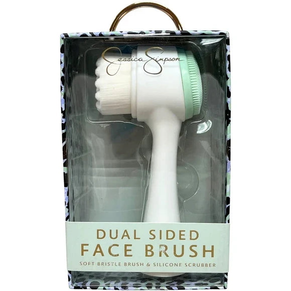 DUAL SIDED MINI FACE BRUSH | EXFOLIATES, CLEANSES AT HOME OR DURING TRAVEL
