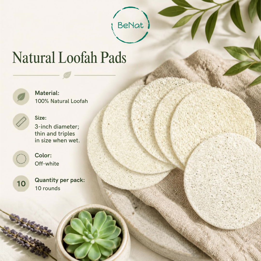 10-Pack Natural Loofah Pads - product photo 3