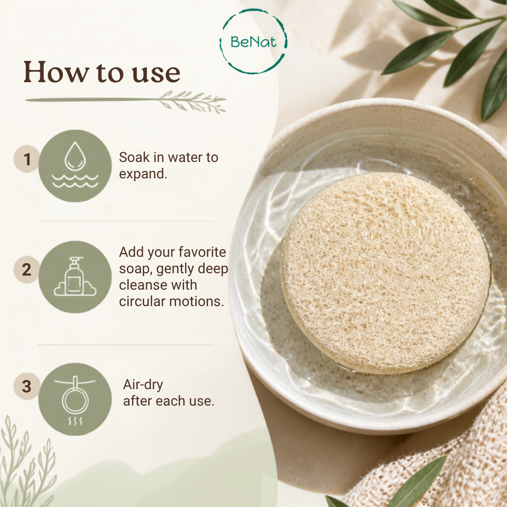 Natural Loofah Pads 5-pcs - product photo 4