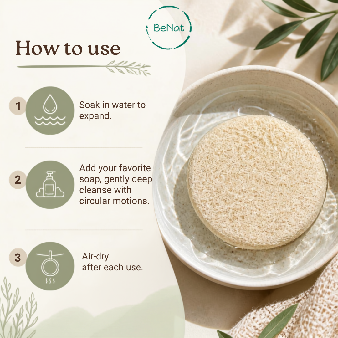 Natural Loofah Pads 5-pcs - product photo 4