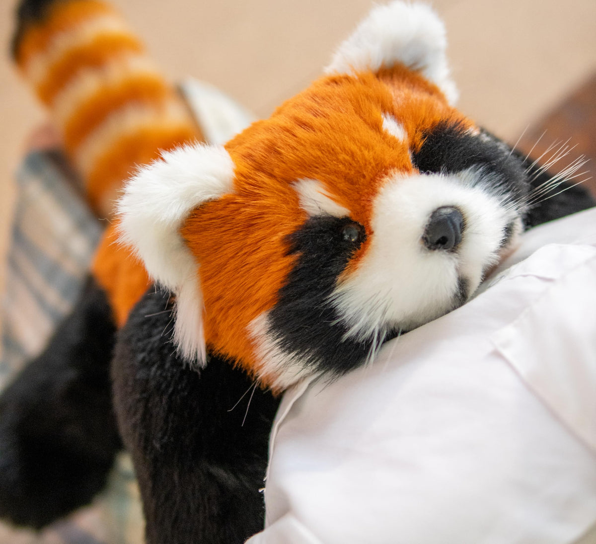 Breathing Red Panda Plush – Lifelike Calming Toy Gift for Relax