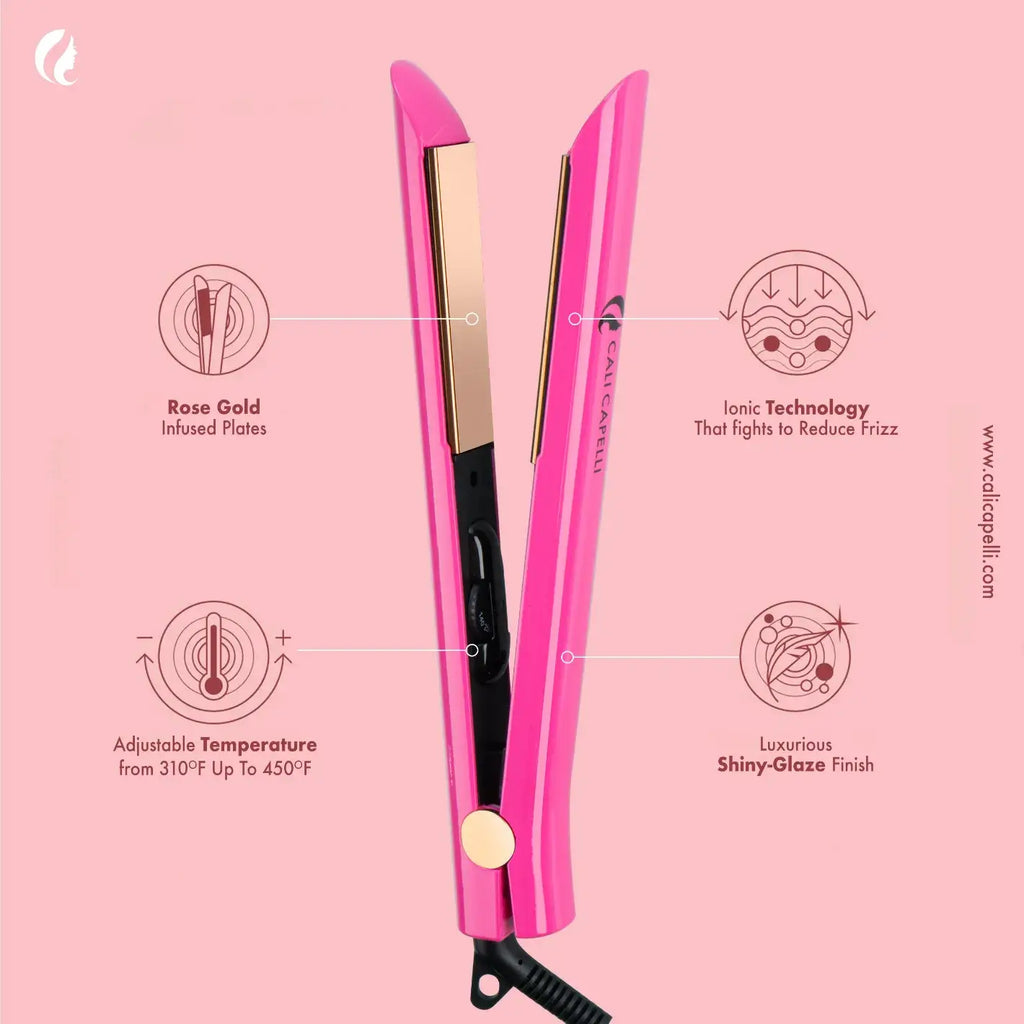 Titanium Pro 1-Inch Hair Straightener – Pink