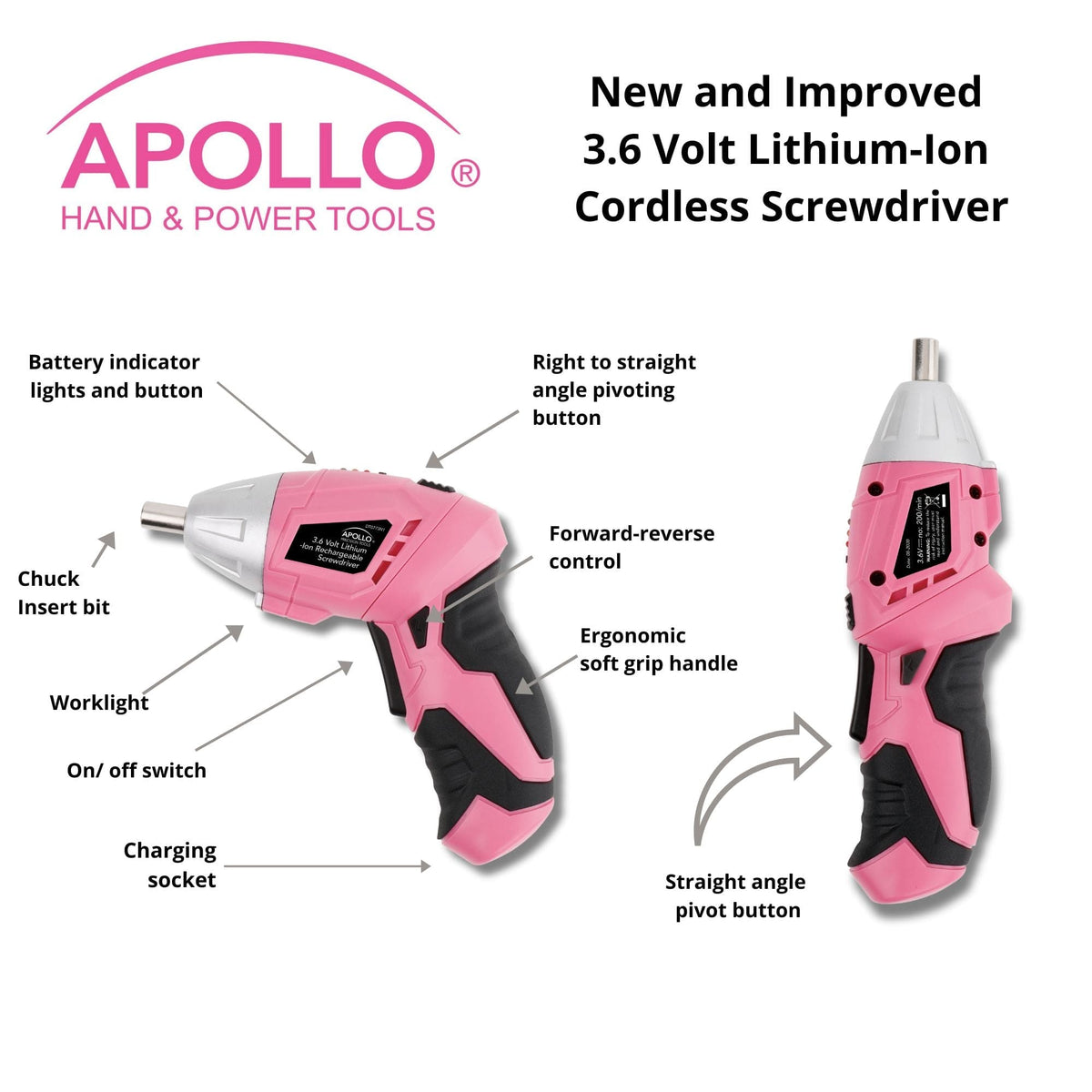 135-Piece Household Tool Set with Cordless Screwdriver