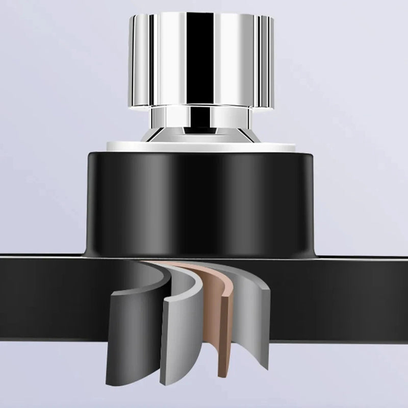 High-Pressure Filtered Shower Head – 360° Rotating Rainfall Spray