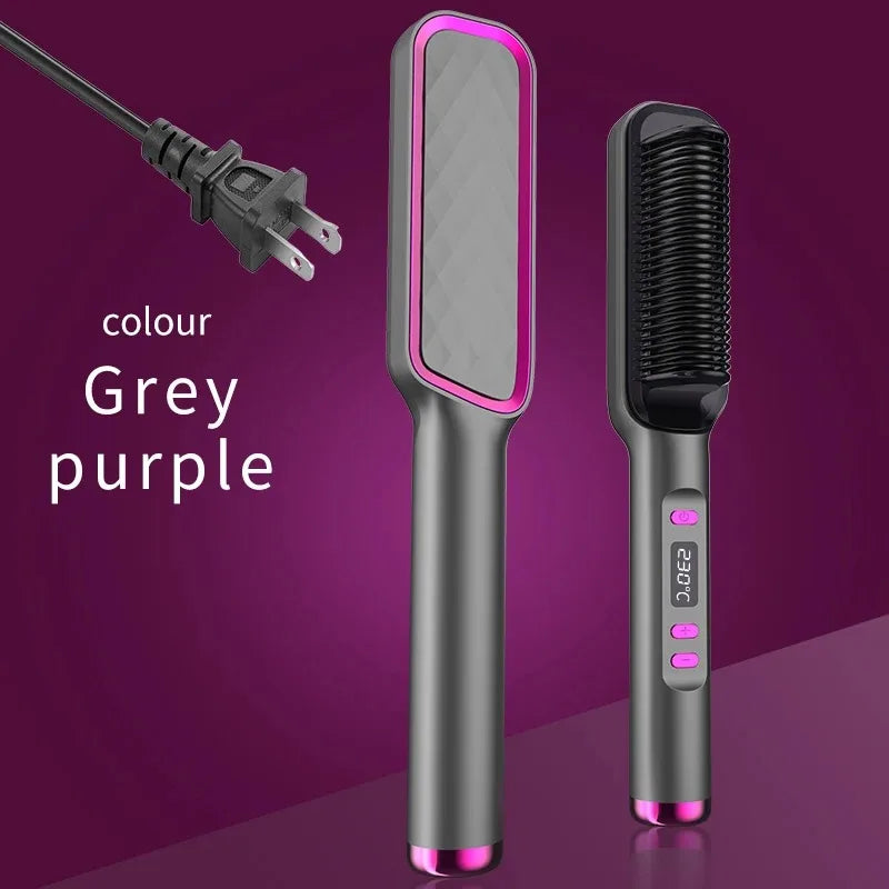 Electric Hot Comb Straightener Brush Tool