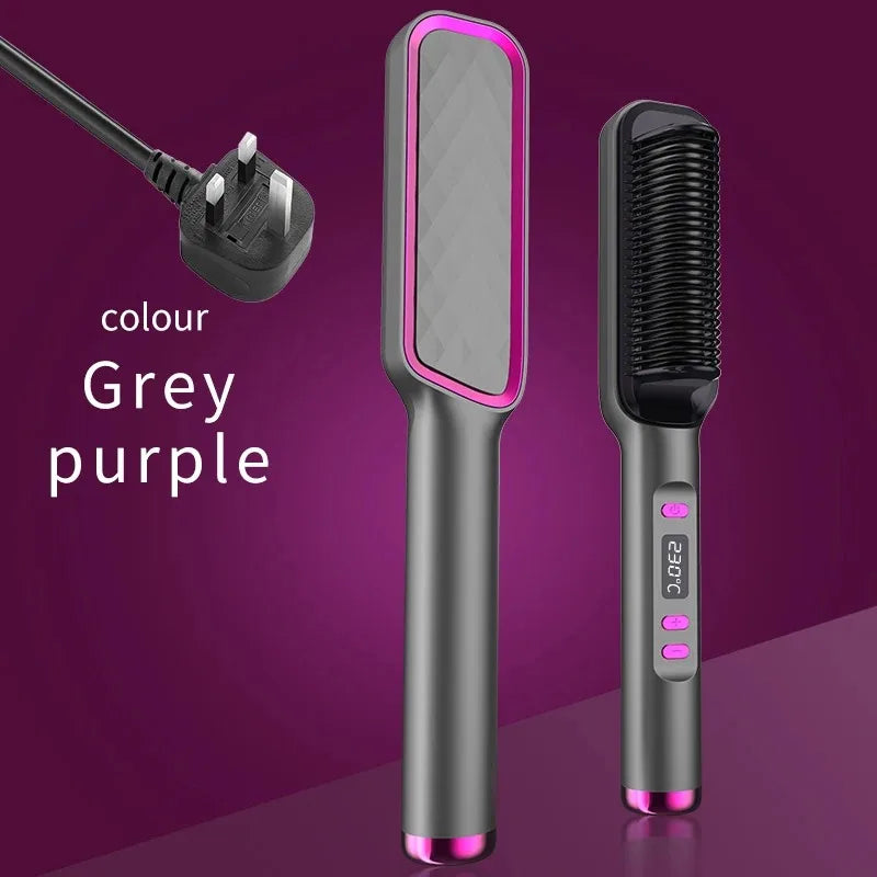 Electric Hot Comb Straightener Brush Tool