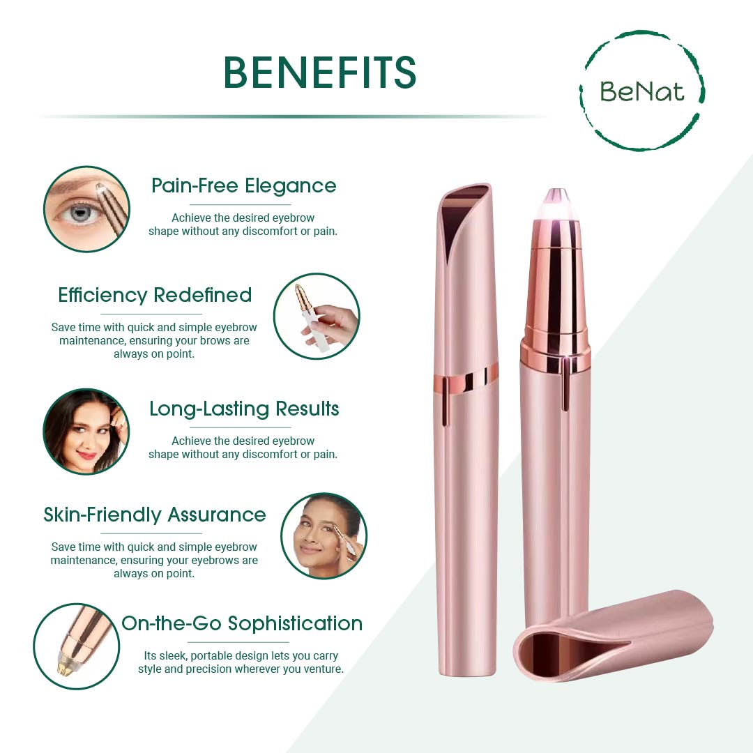 The Effortless Beauty Kit -Facial Hair Remover, Eyebrow Trimmer & Heated Eyelash Curler Set - product photo 5