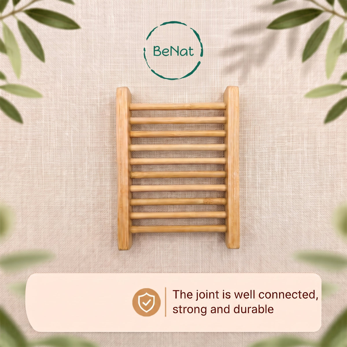 4-Pack Bamboo Soap Dish - product photo 4