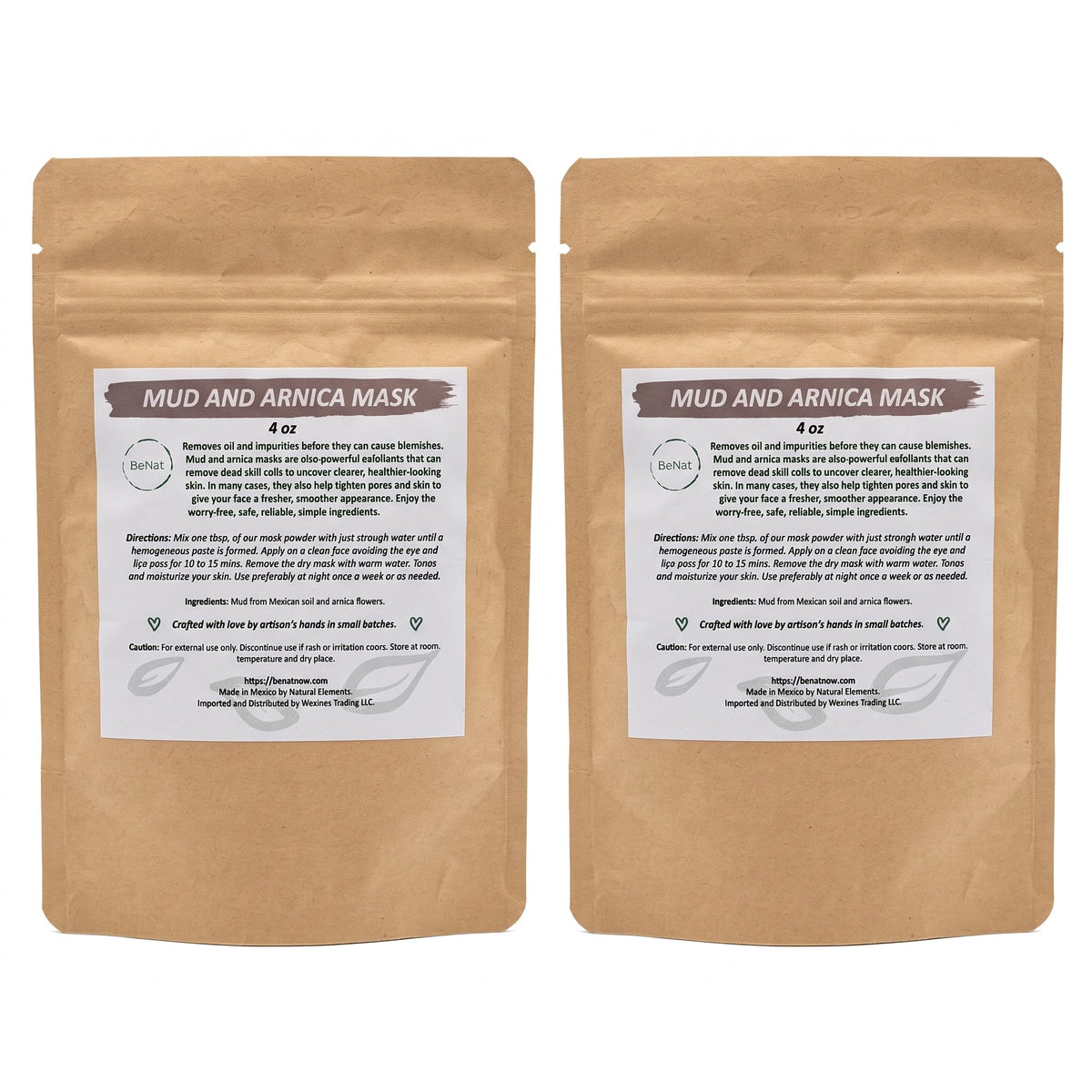 2-Pack Mud & Arnica Facial Mask - product photo 1