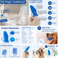 Soft silicone pet finger toothbrush with fixing ring for dogs and cats