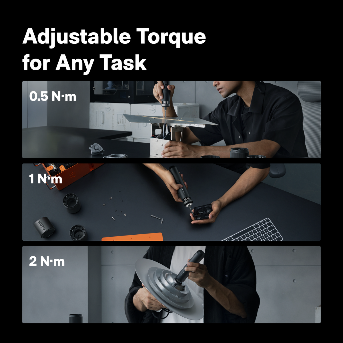 HOTO PixelDrive Cordless Screwdriver – Digital Torque Control