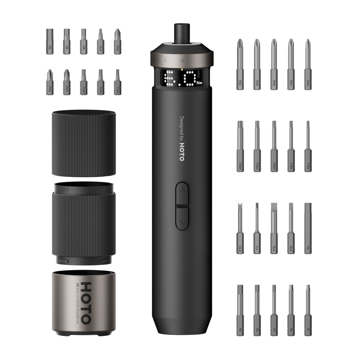 HOTO PixelDrive Cordless Screwdriver – Digital Torque Control