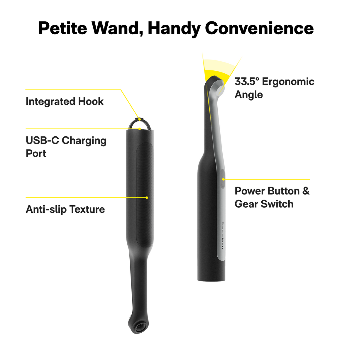 HOTO Wand Cordless Spin Scrubber – Rechargeable Cleaning Brush
