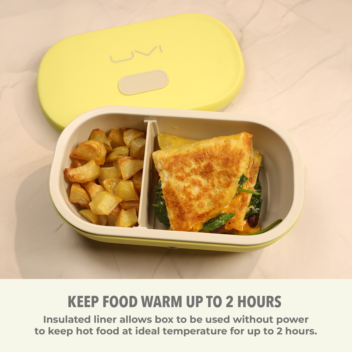 UVI Plus Self-Heating Lunch Box – USB-C, 34 oz