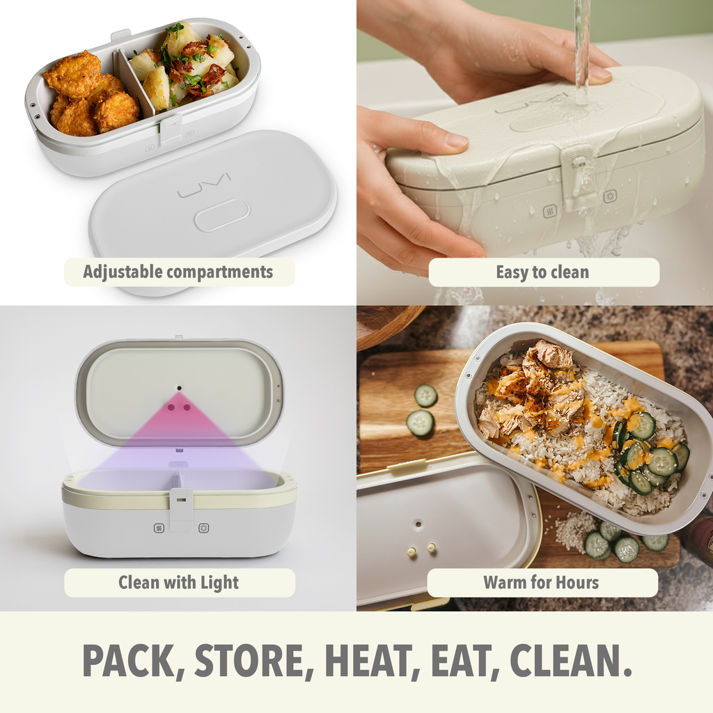 UVI Plus Self-Heating Lunch Box – USB-C, 34 oz