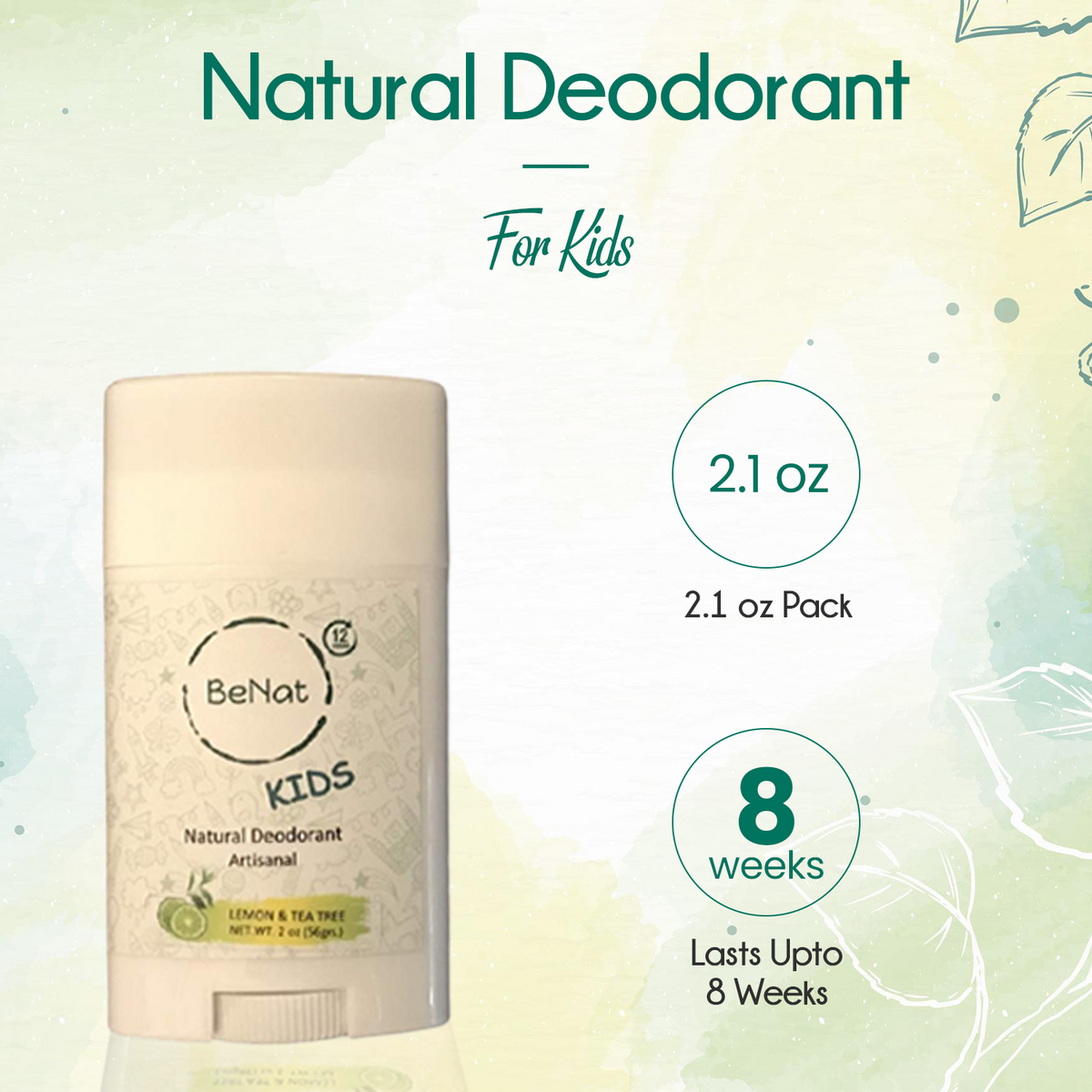 All-Natural Deodorant for Kids & Teens - product photo 2