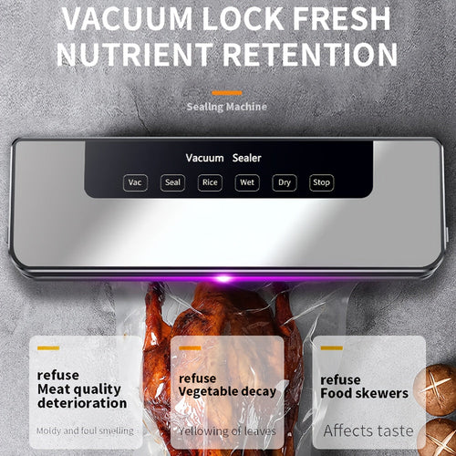 65KPa Automatic Food Vacuum Sealer – Wet & Dry Modes