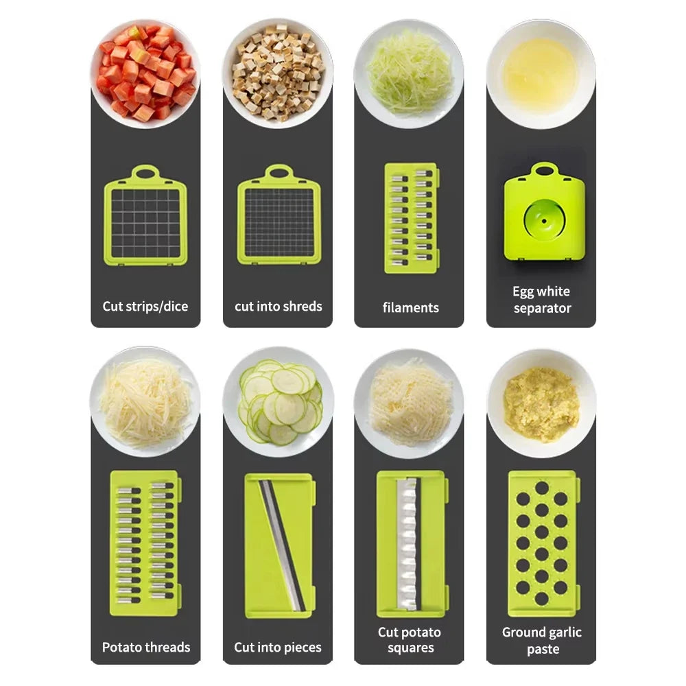 16-in-1 Multifunctional Vegetable and Onion Chopper Slicer Dicer