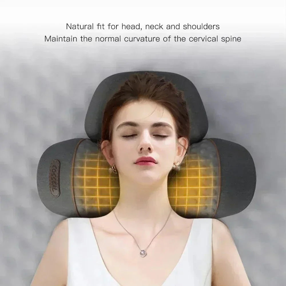 Electric Neck Massager Pillow – Heated Cervical Support with Vibration