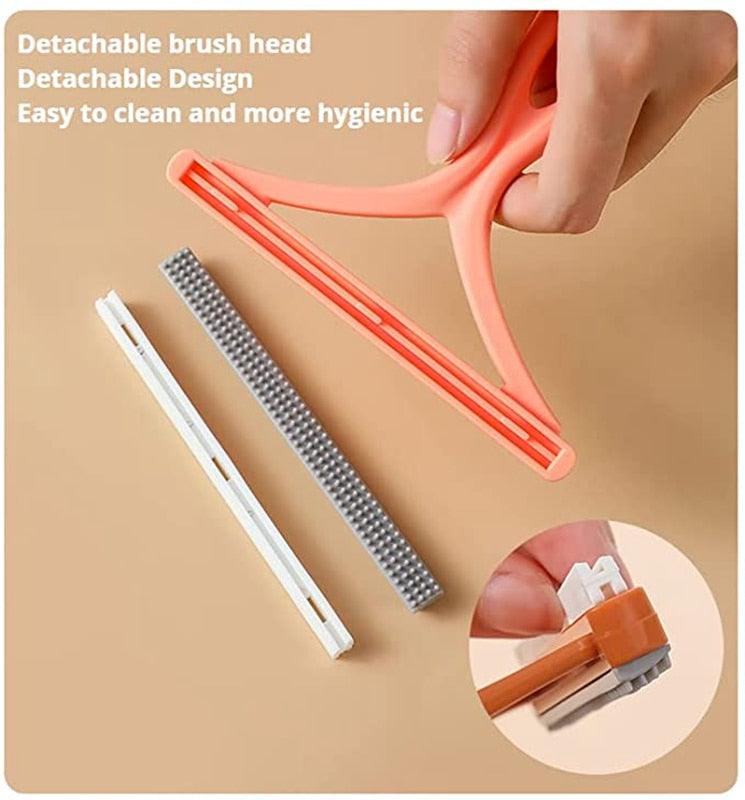 Double-Sided Pet Hair & Lint Remover – Reusable Fabric Scraper