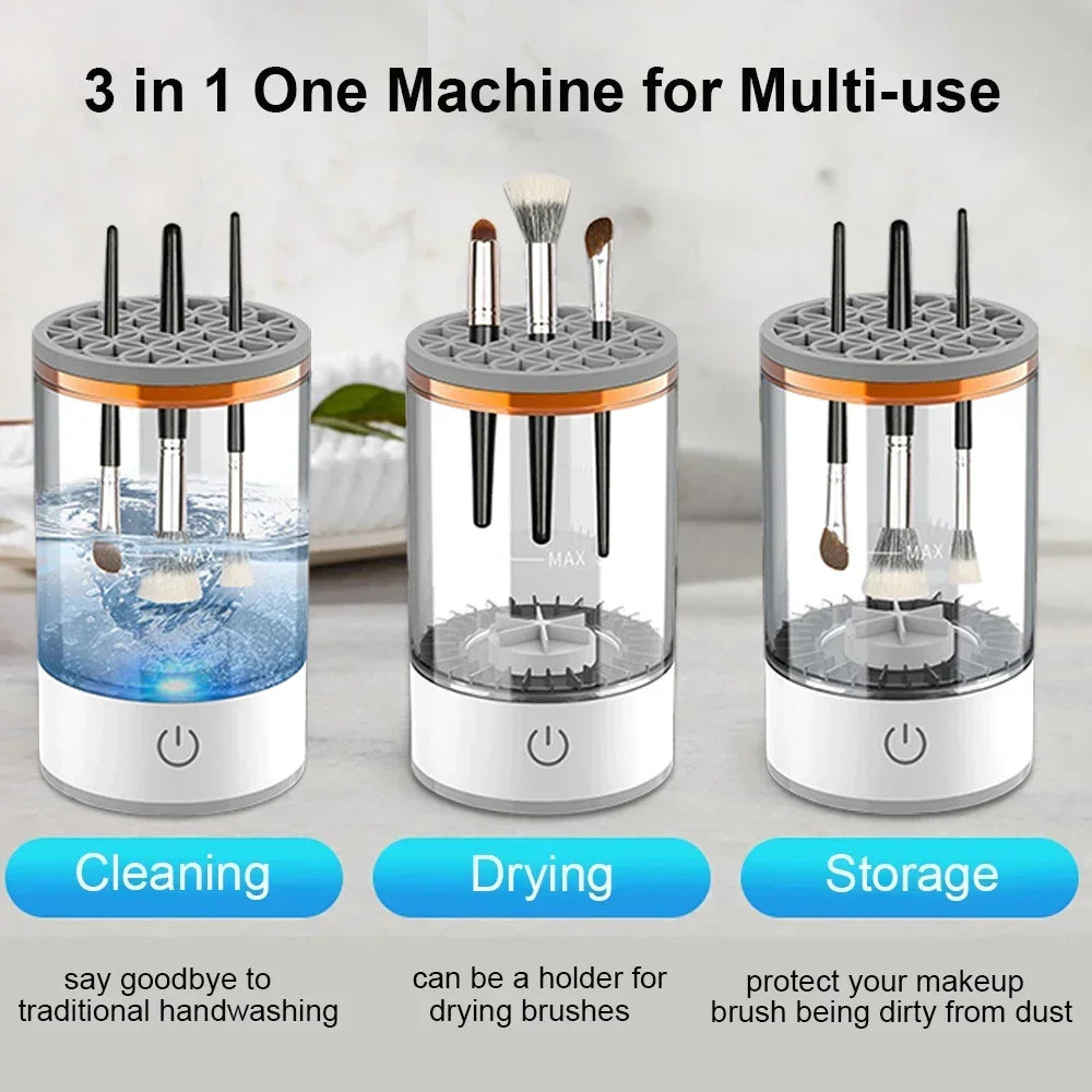 3-in-1 Electric Makeup Brush Cleaner & Drying Rack