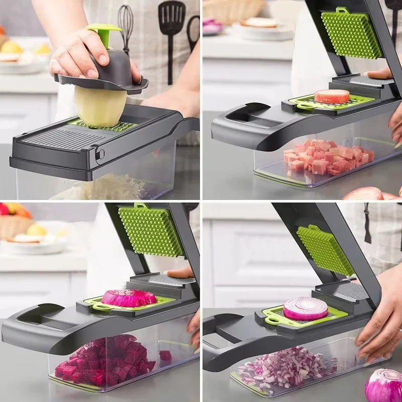 16-in-1 Multifunctional Vegetable and Onion Chopper Slicer Dicer