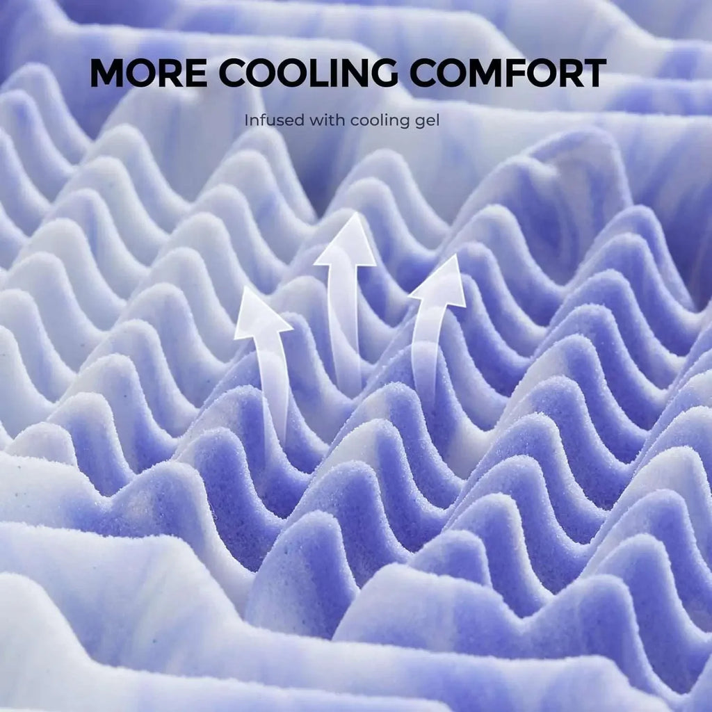 7-Zone Cooling Gel Memory Foam Mattress Topper