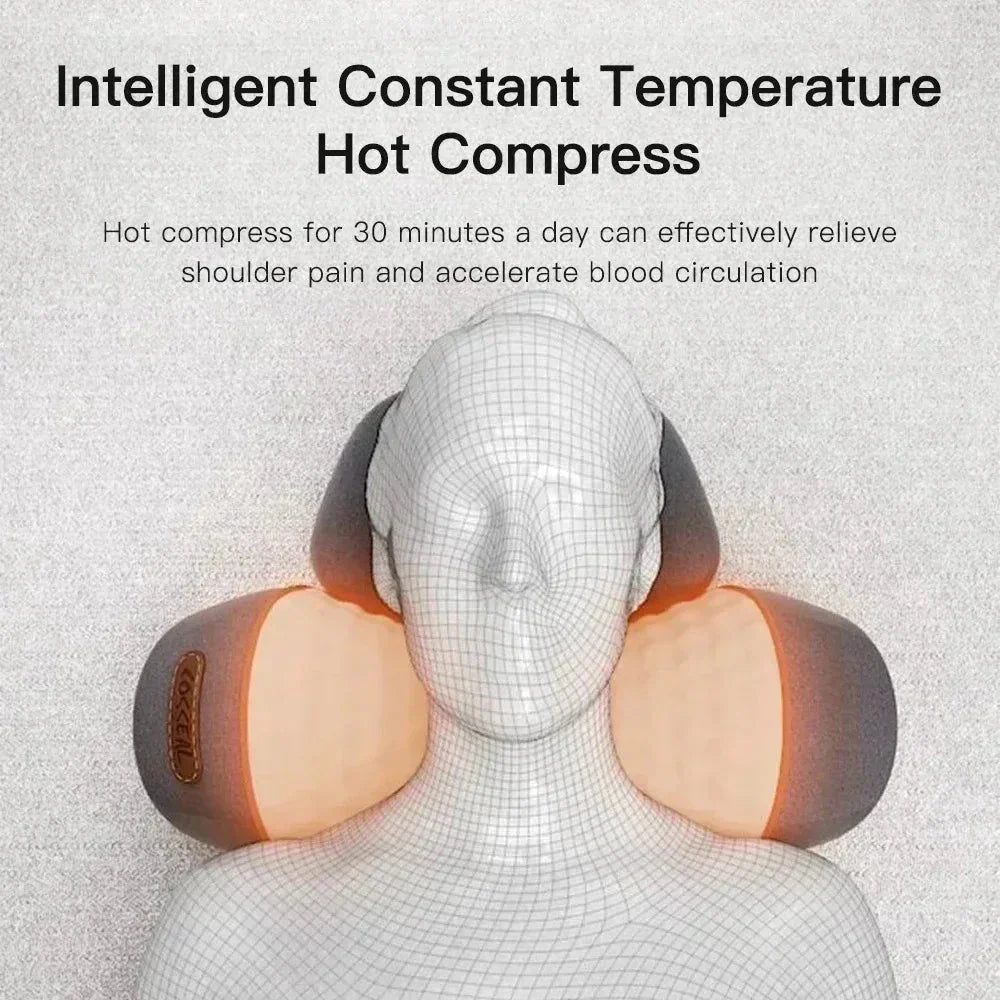 Electric Neck Massager Pillow – Heated Cervical Support with Vibration