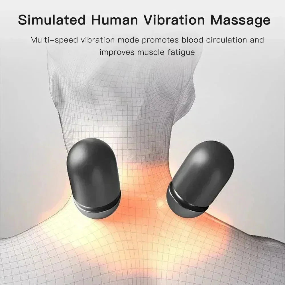 Electric Neck Massager Pillow – Heated Cervical Support with Vibration