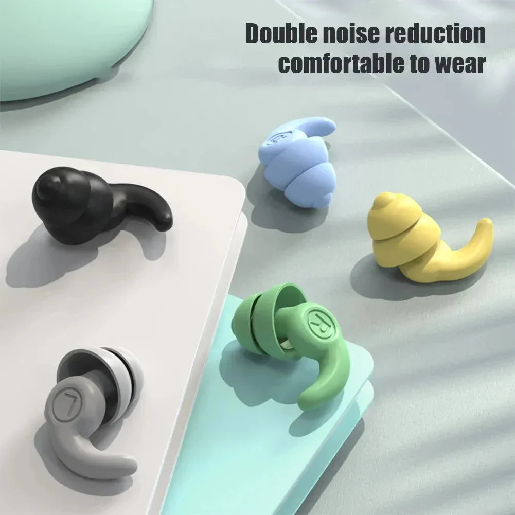 Anti-Noise Silicone Earplugs