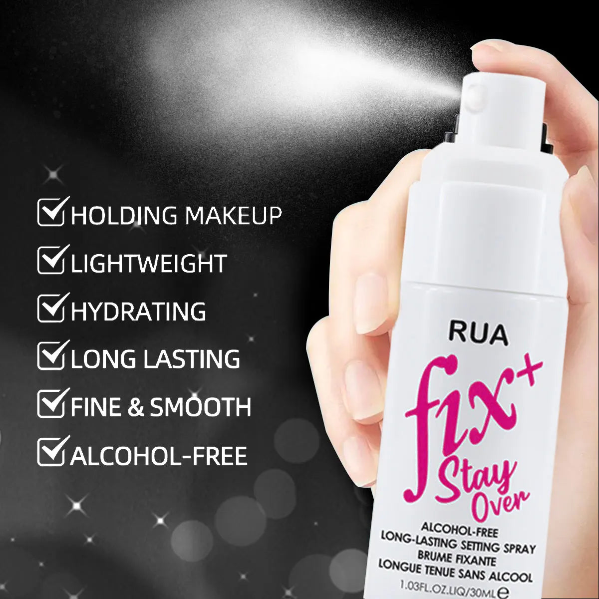 Mattifying makeup setting spray product view