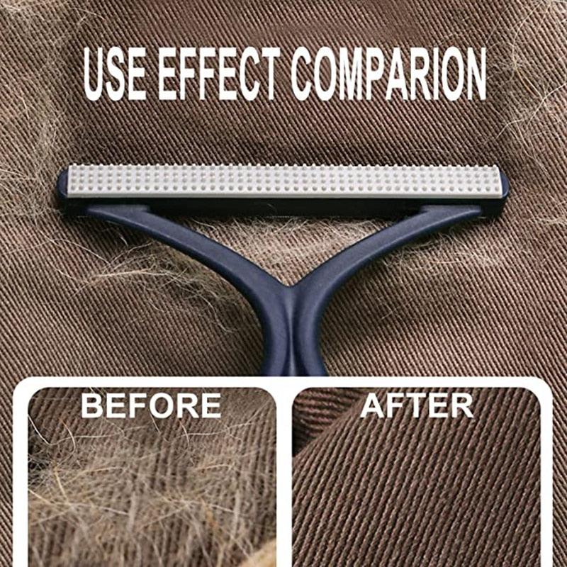 Double-Sided Pet Hair & Lint Remover – Reusable Fabric Scraper