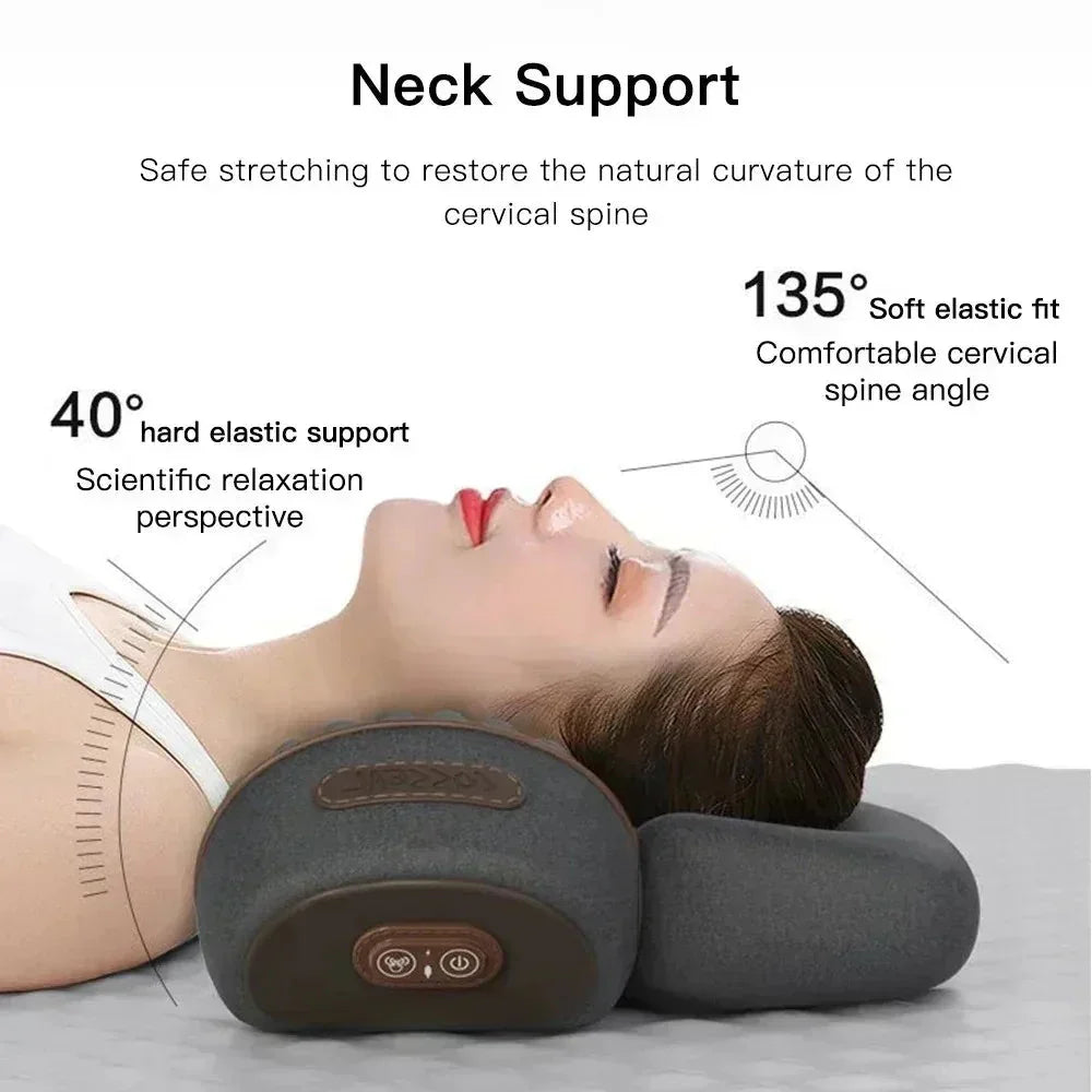 Electric Neck Massager Pillow – Heated Cervical Support with Vibration