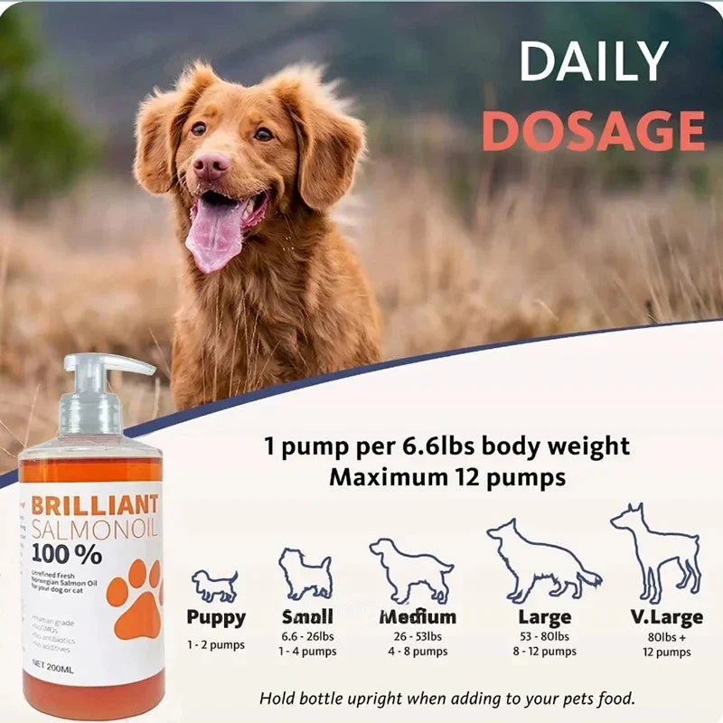 200ml Salmon Fish Oil for Dogs and Cats