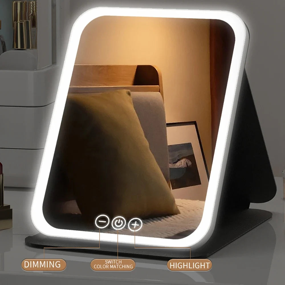 3-Color Dimmable LED Makeup Mirror