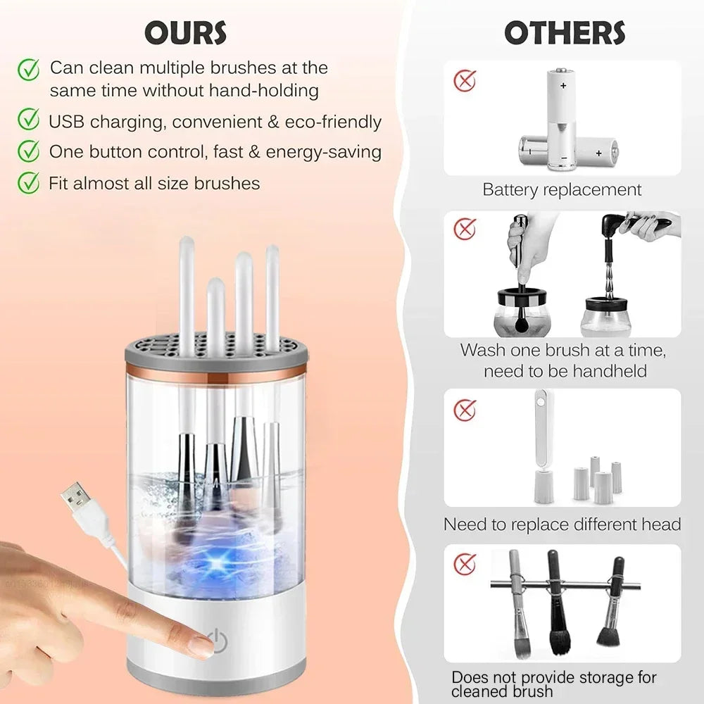 3-in-1 Electric Makeup Brush Cleaner & Drying Rack