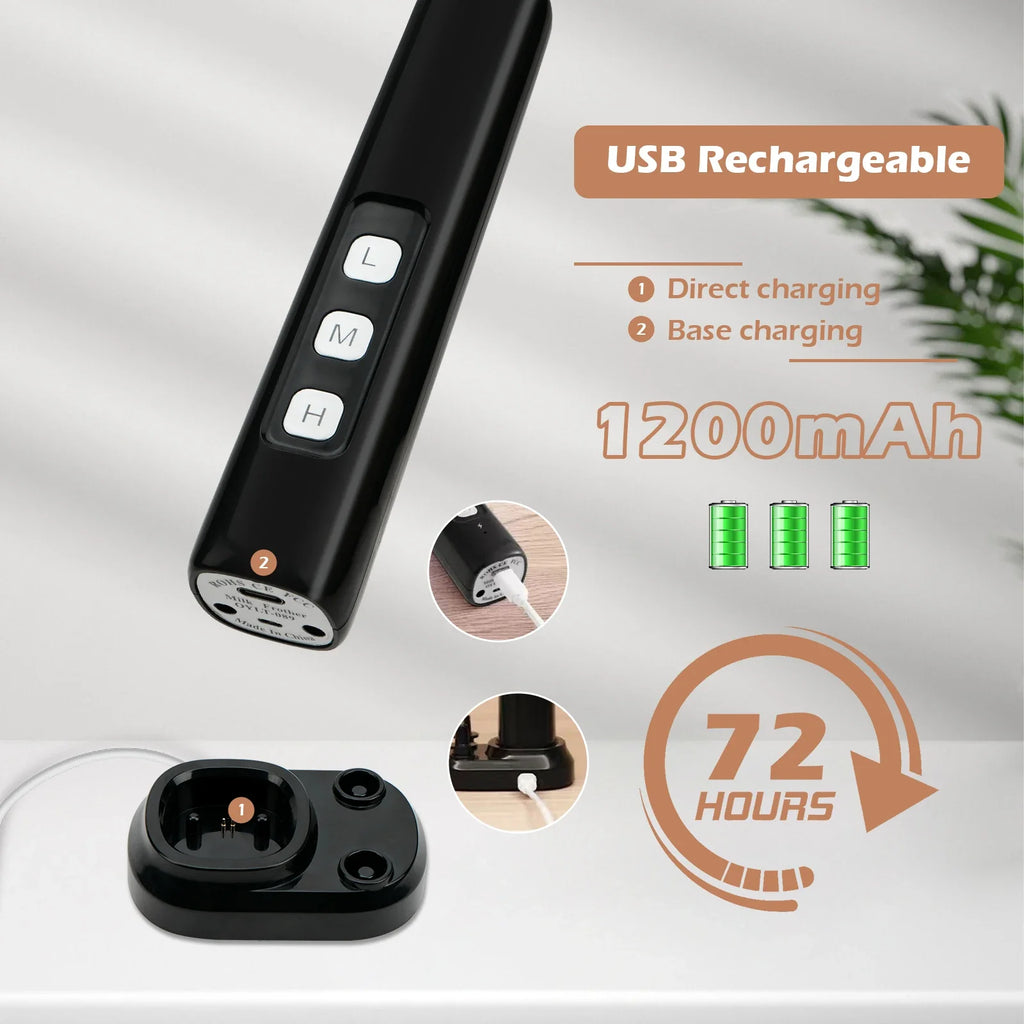 Rechargeable Electric Milk Frother – 3-Speed Handheld Coffee Foam Maker