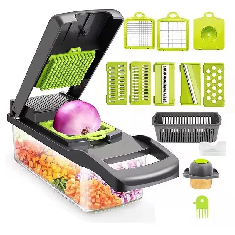 16-in-1 Multifunctional Vegetable and Onion Chopper Slicer Dicer