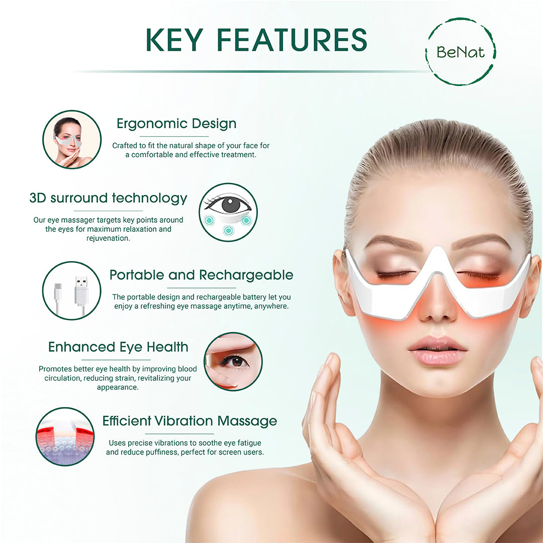 Under-Eye Red Light Therapy Skin Rejuvenation and Relaxation Massager - product photo 2