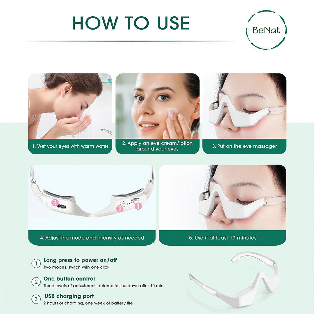 Under-Eye Red Light Therapy Skin Rejuvenation and Relaxation Massager - product photo 4