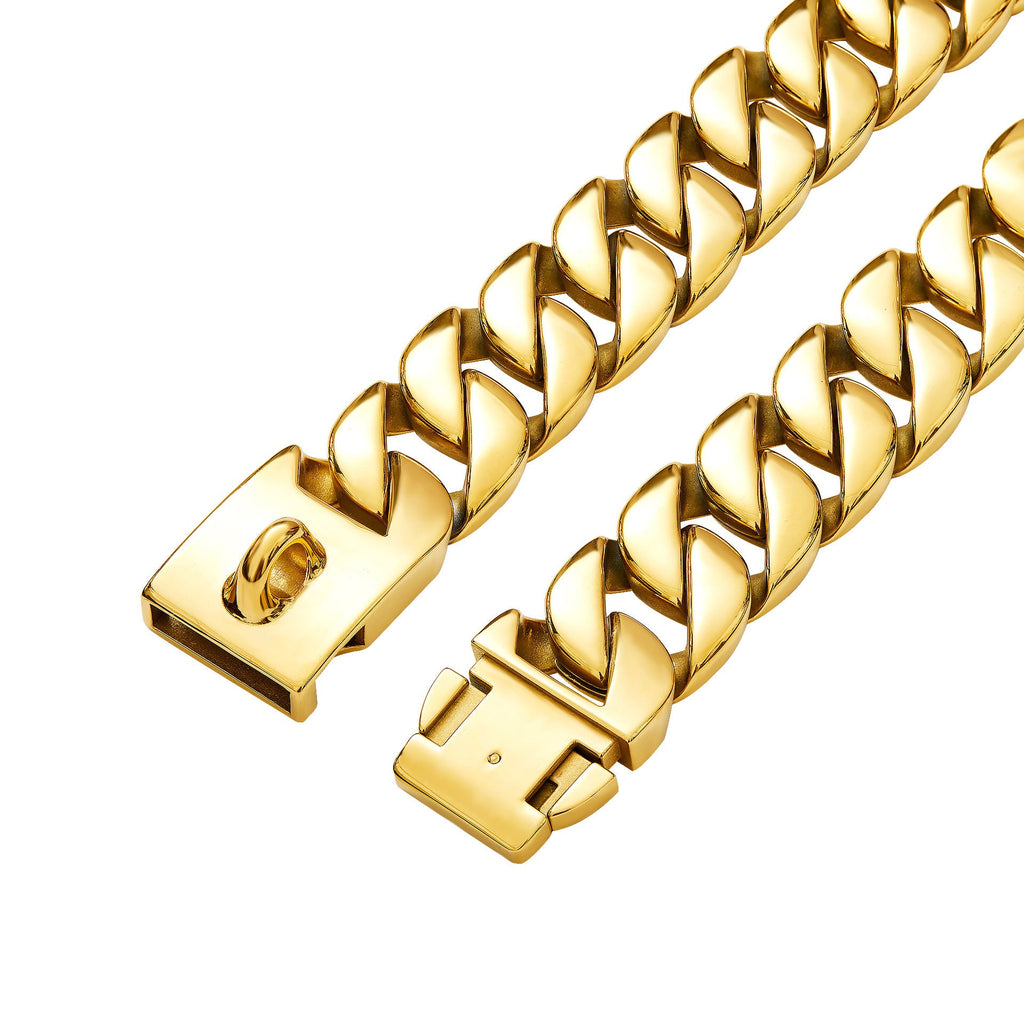 32mm Stainless Steel Dog Chain Collar