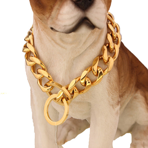 19mm Stainless Steel Dog Chain Collar – Multiple Finishes