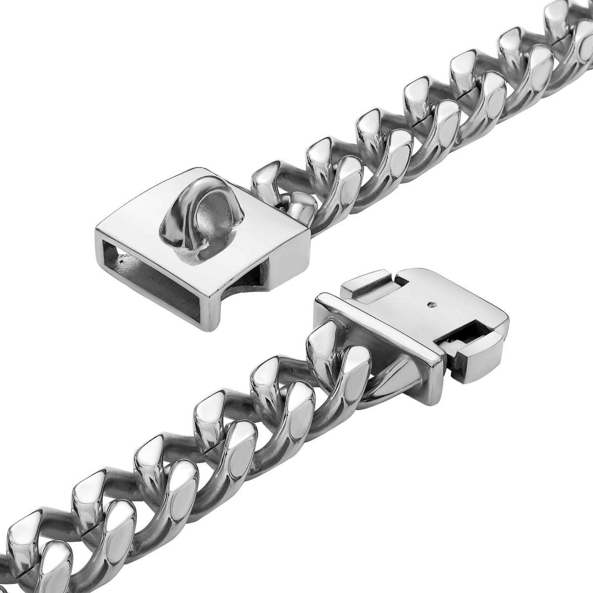 Stainless Steel Dog Chain Collar – Gold and Silver