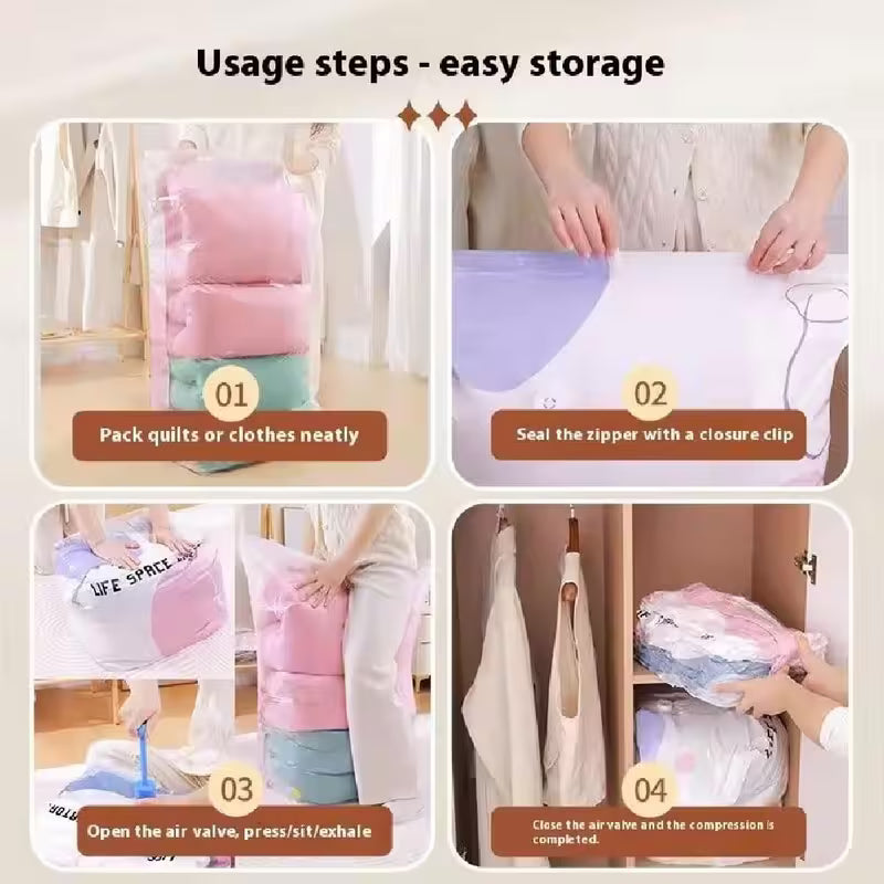10-Piece Heavy Duty Vacuum Compression Storage Bag Set