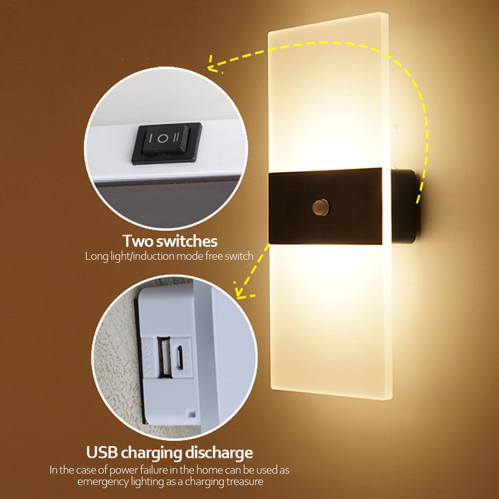 Rechargeable Motion-Sensor Wall Light