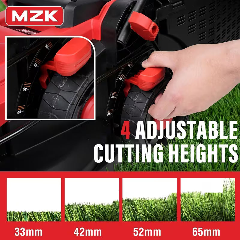 13-Inch 20V Cordless Brushless Push Lawn Mower with 2 Batteries