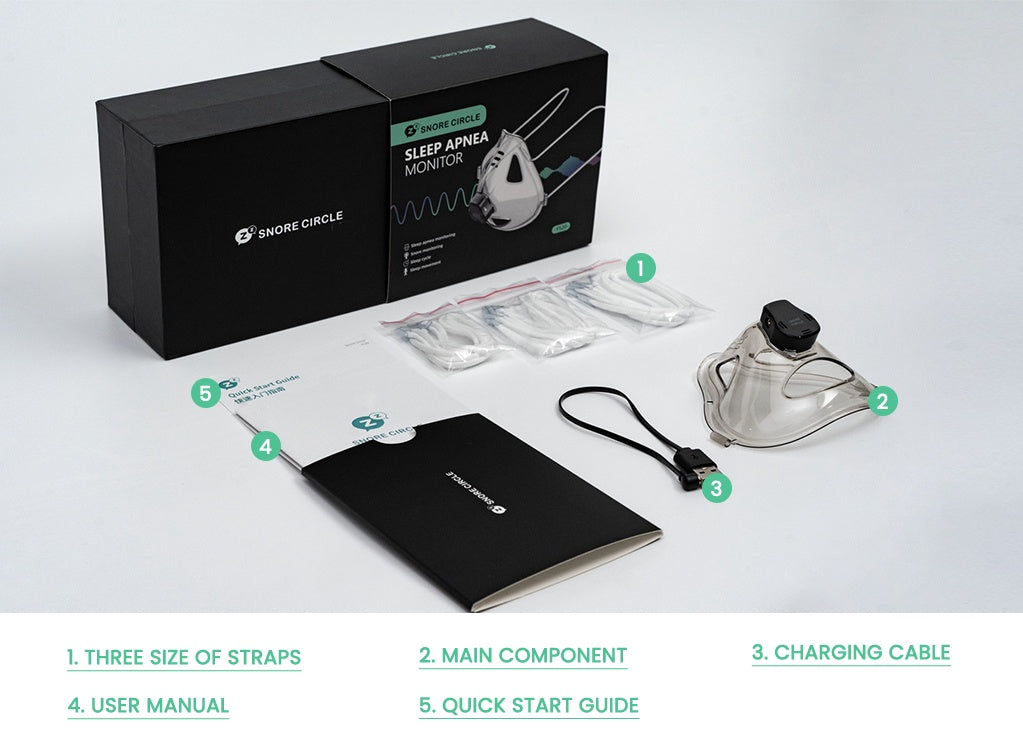 Wearable Sleep Monitoring Device with Charging Cable
